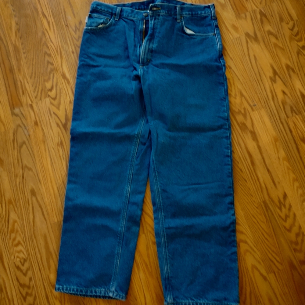 Carhartt Relaxed Fit 5 Pocket Flannel Men's Flannel lined jeans 40x30